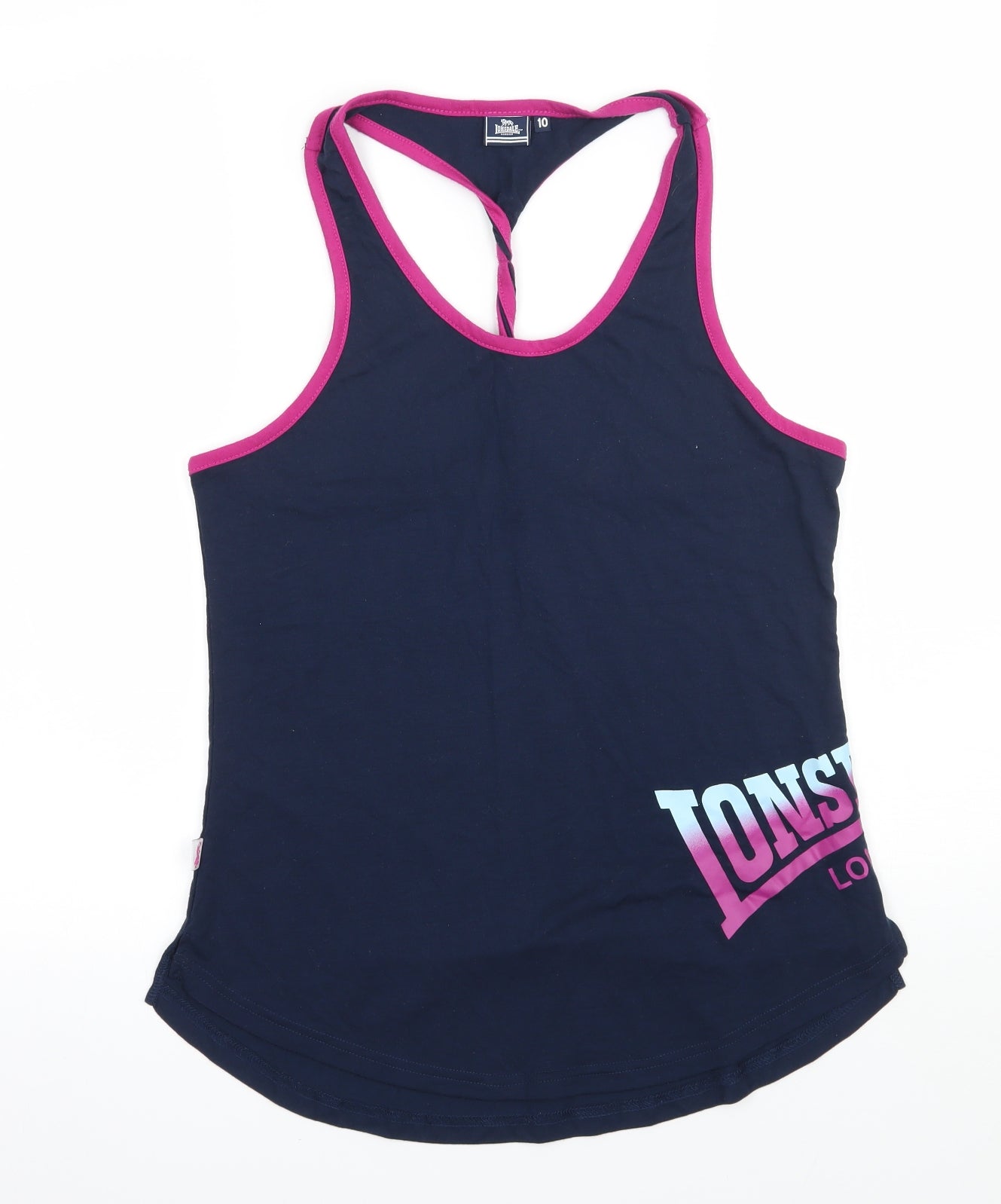 Lonsdale Womens Blue   Basic Tank Size 10