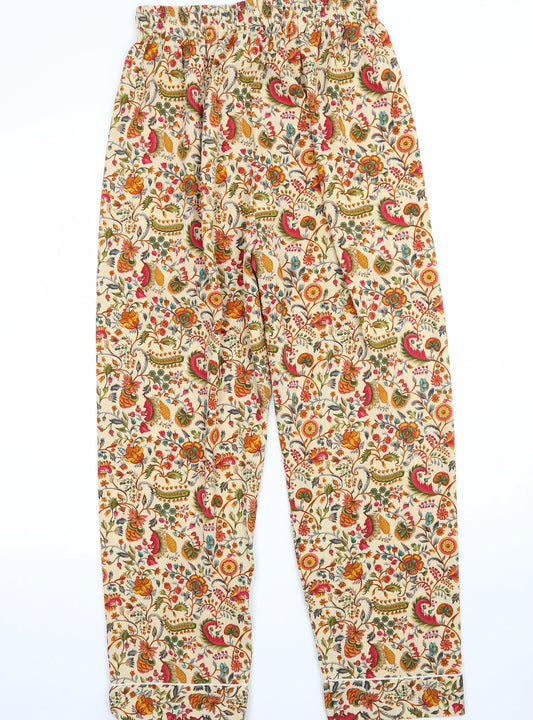 Womens UK Size 8 Preworn Regular Fit Bloomer Beige Trousers