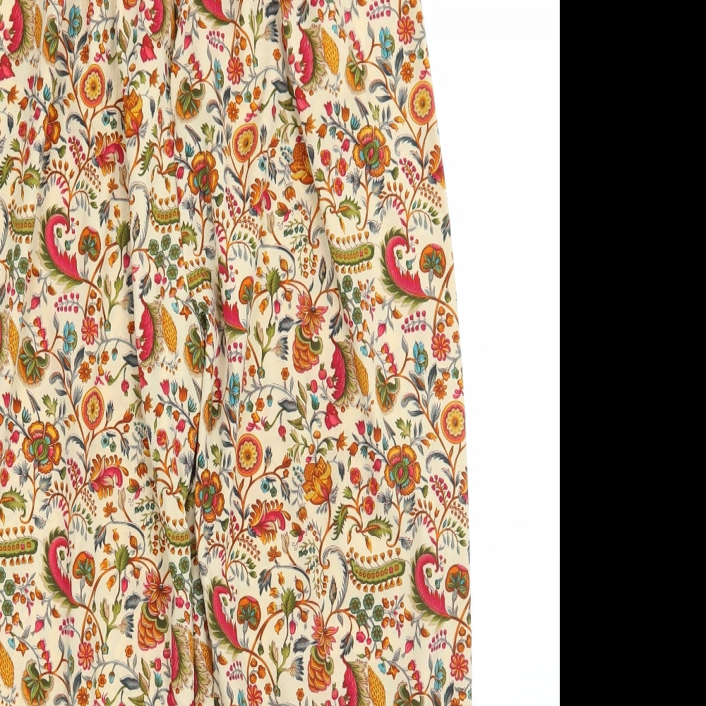 Womens UK Size 8 Preworn Regular Fit Bloomer Beige Trousers