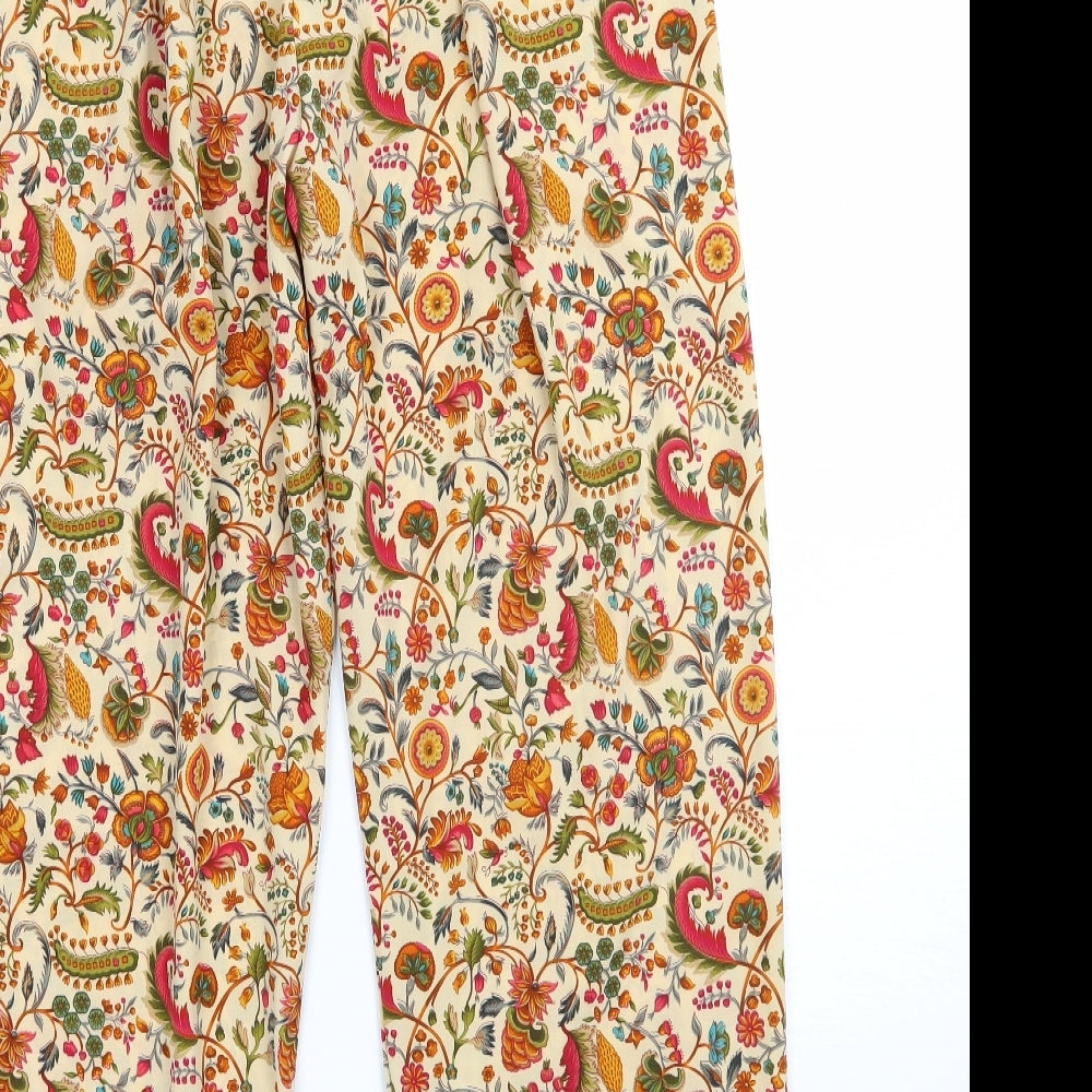 Womens UK Size 8 Preworn Regular Fit Bloomer Beige Trousers