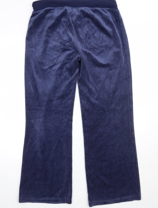 Denim & Co. Womens Blue   Sweatpants Trousers Size 14 L27.5 in