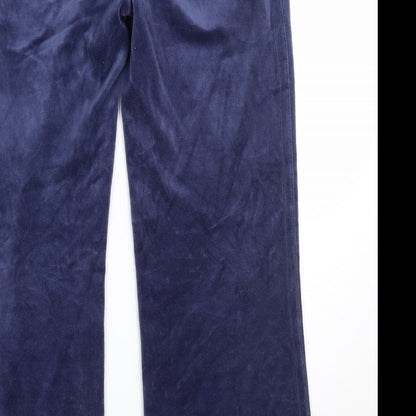 Womens UK Size 14 Denim & Co. Regular Fit Sweatpants Blue Trousers