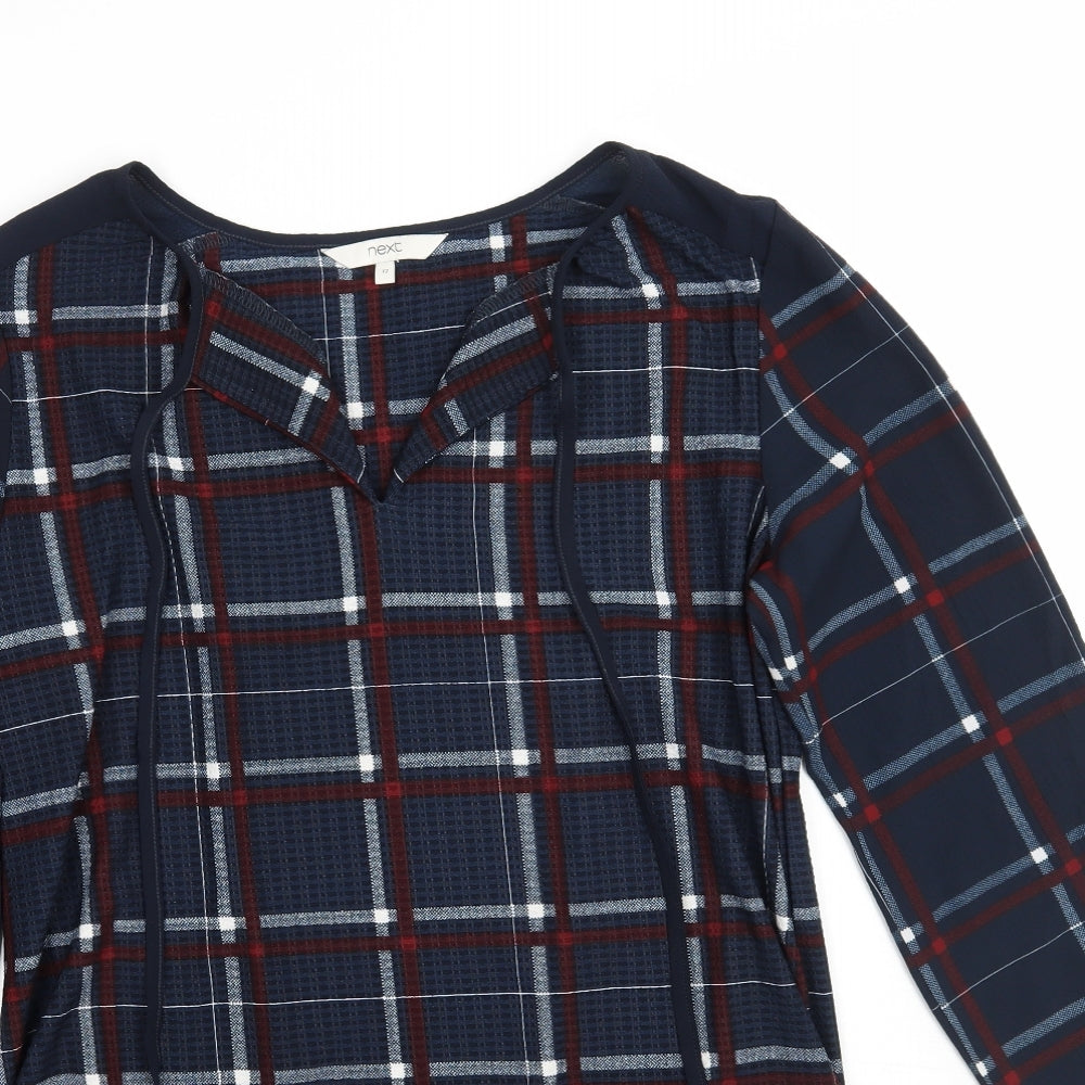 Womens UK Size 12 NEXT Blue Basic Blouse
