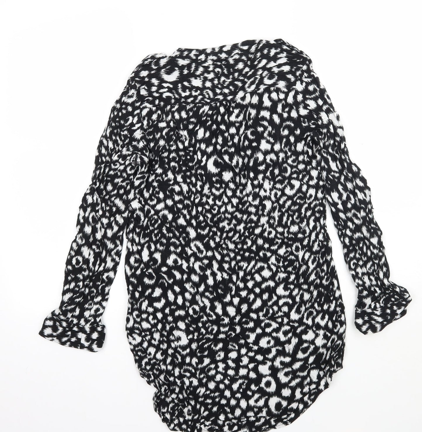 F&F Womens Beige Animal Print  Basic Blouse Size 6