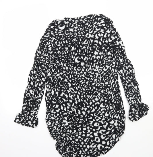 F&F Womens Beige Animal Print  Basic Blouse Size 6