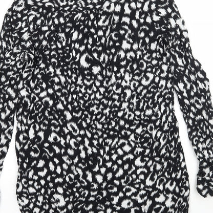 F&F Womens Beige Animal Print  Basic Blouse Size 6