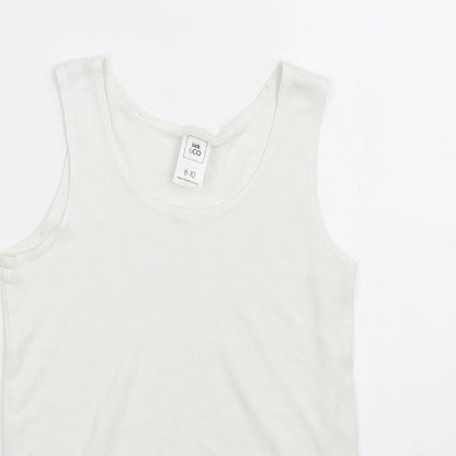 Kids & co Girls White   Basic Tank Size 9 Years