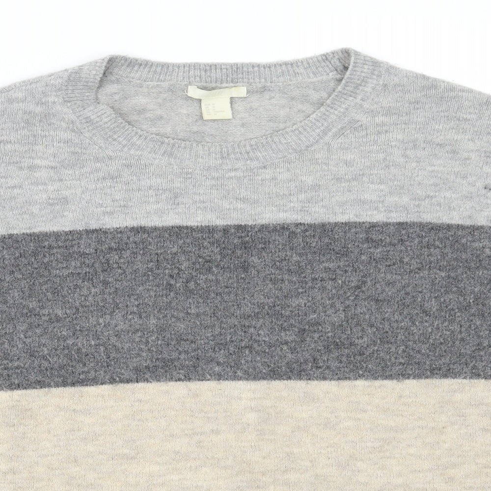 H&M Mens Grey   Pullover Jumper Size M
