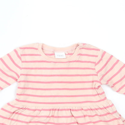 NEXT Girls Pink Striped  A-Line  Size 3-6 Months