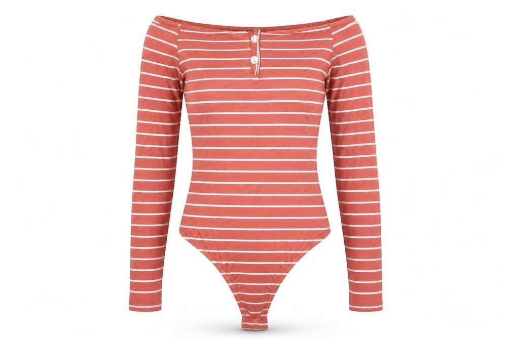 Womens UK Size 8 Missguided One-Piece Orange Bodysuit