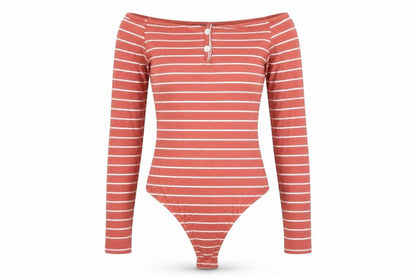 Womens UK Size 8 Missguided One-Piece Orange Bodysuit