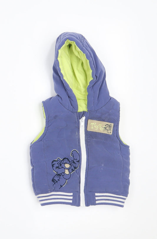 George Boys Blue   Gilet Waistcoat Size 6-9 Months