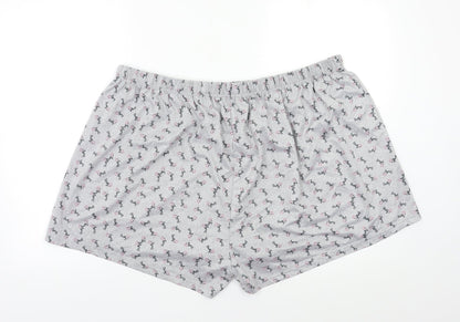 Preworn Womens Grey Geometric   Pyjama Pants Size 3XL