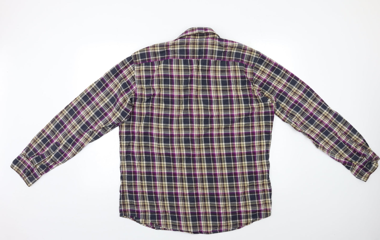 Mens UK Size L M&S Multicoloured  Button-Up Long Sleeve Casual Shirt