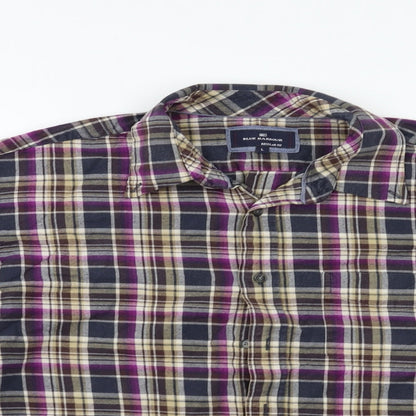 Mens UK Size L M&S Multicoloured  Button-Up Long Sleeve Casual Shirt