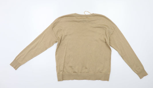 Womens UK Size S New Look Beige Pullover Jumper