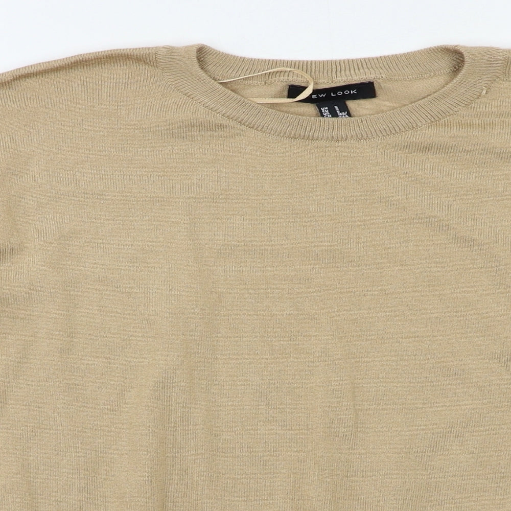 Womens UK Size S New Look Beige Pullover Jumper