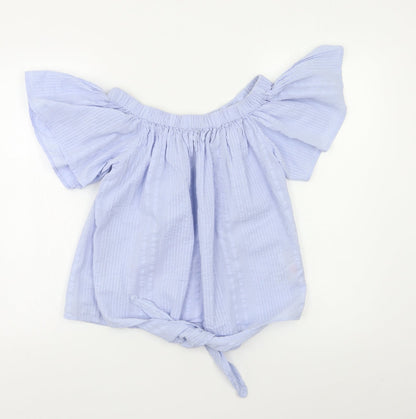 Womens UK Size 6 New Look Blue Basic Blouse