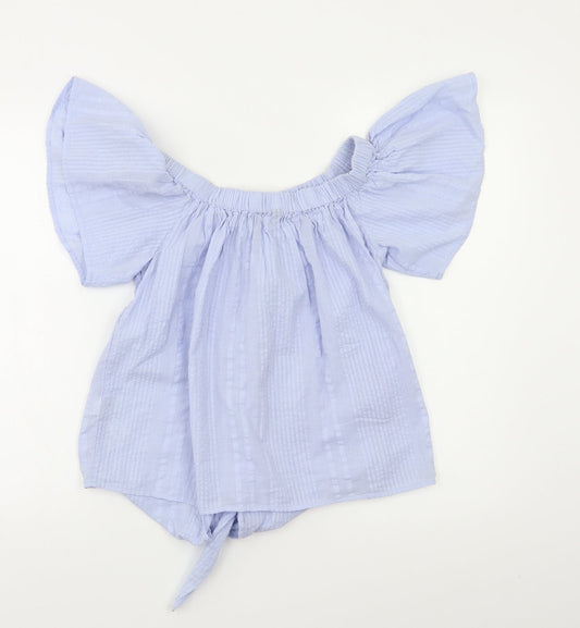 Womens UK Size 6 New Look Blue Basic Blouse