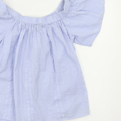 Womens UK Size 6 New Look Blue Basic Blouse