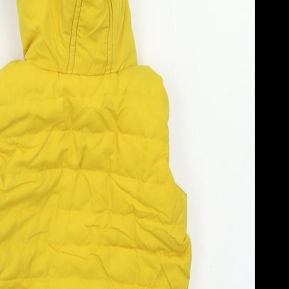 F&F Baby Yellow   Puffer Jacket Waistcoat Size 12 Months