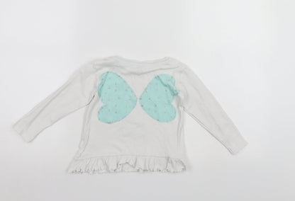 Dunnes Stores Girls White   Tunic Jumper Size 2-3 Years