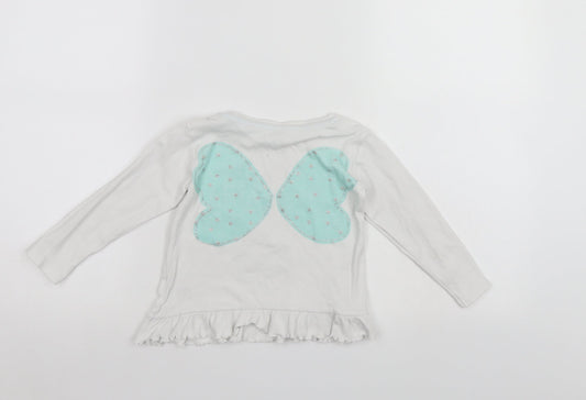 Dunnes Stores Girls White   Tunic Jumper Size 2-3 Years