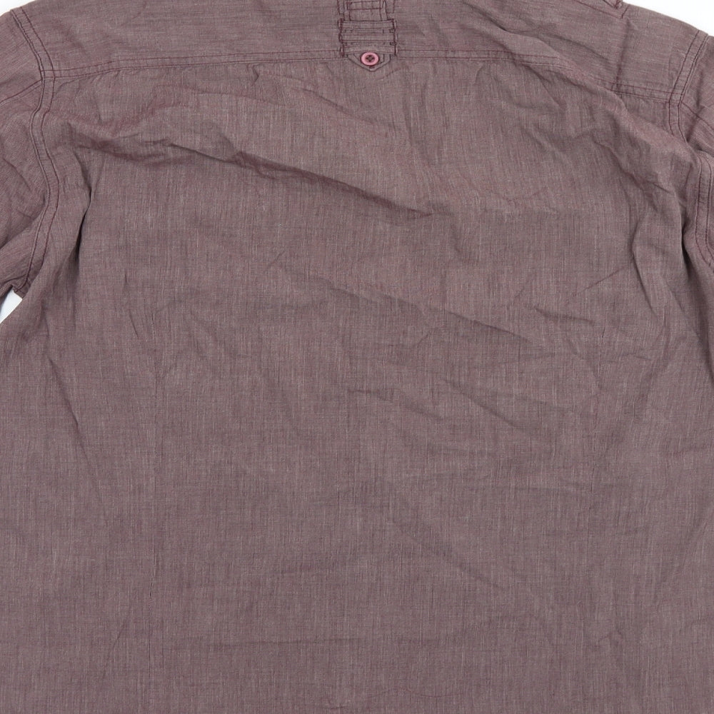 Mens UK Size L Lime Purple  Button-Up Long Sleeve Casual Shirt