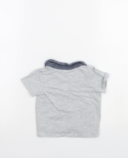 Disney Boys Grey   Basic Polo Size 12-18 Months