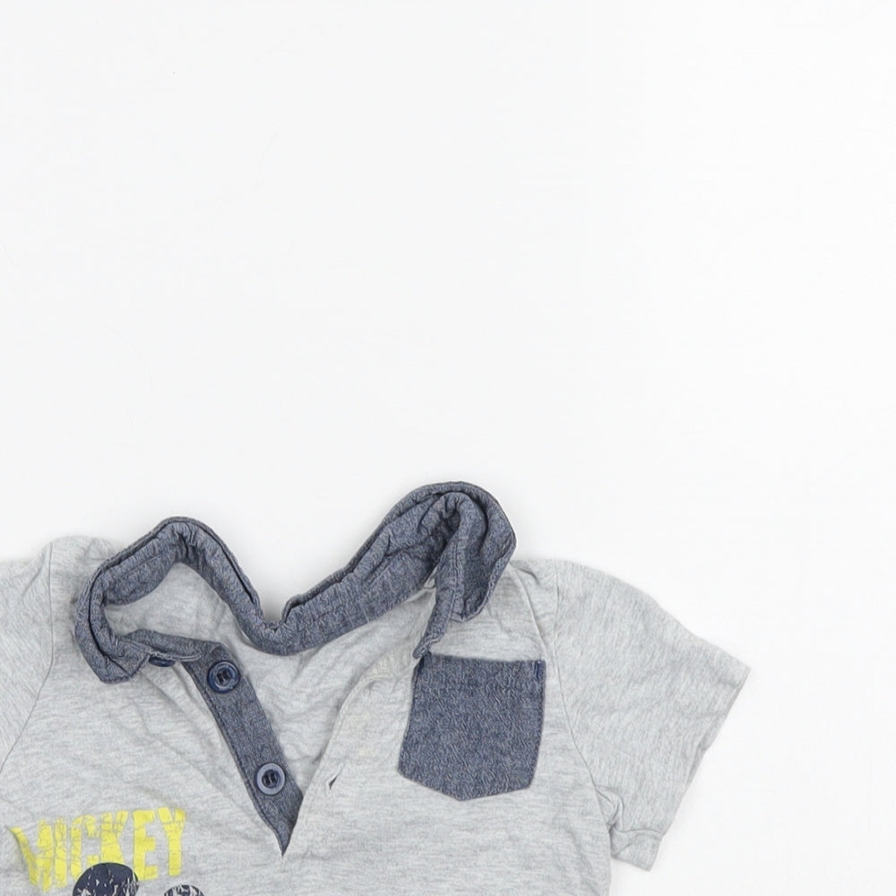 Disney Boys Grey   Basic Polo Size 12-18 Months