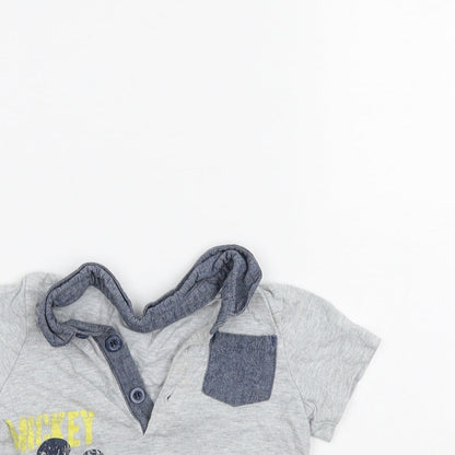 Disney Boys Grey   Basic Polo Size 12-18 Months