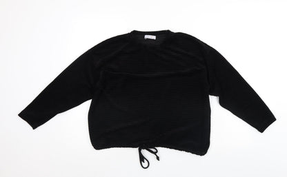 Womens UK Size 12 Per Una Black Pullover Jumper