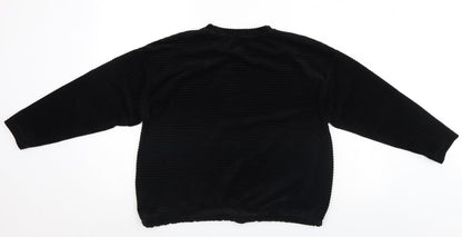 Womens UK Size 12 Per Una Black Pullover Jumper