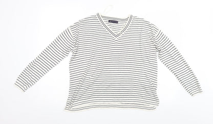 Womens UK Size M M&S White Pullover Jumper