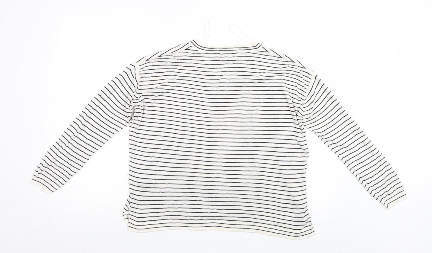 Womens UK Size M M&S White Pullover Jumper