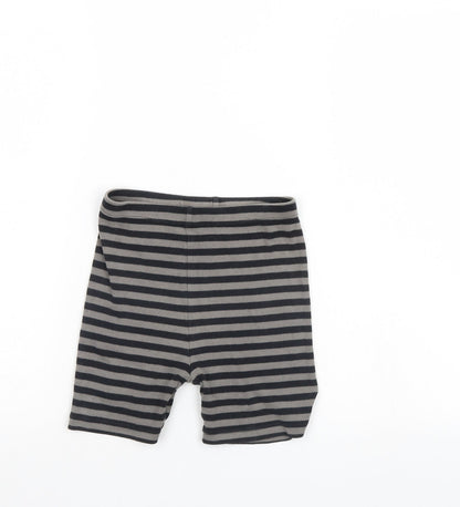 Kirkland Boys Black Striped  Sweat Shorts Size 7 Years