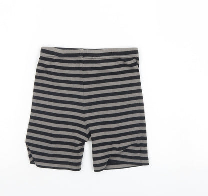 Kirkland Boys Black Striped  Sweat Shorts Size 7 Years