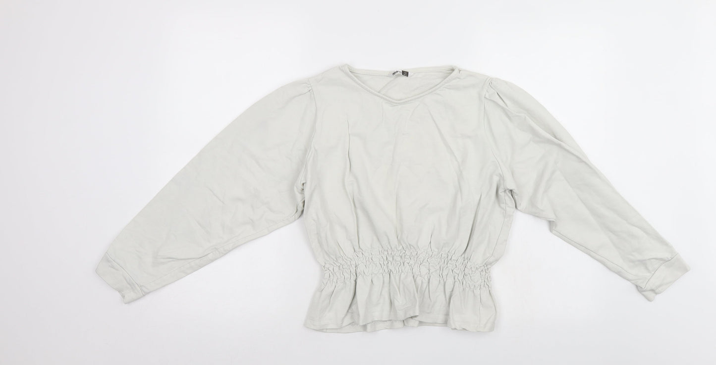 Womens UK Size 14 PEP & CO White Tunic Jumper