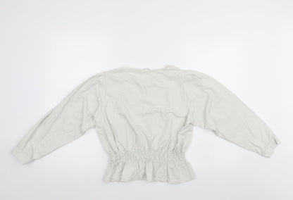 Womens UK Size 14 PEP & CO White Tunic Jumper