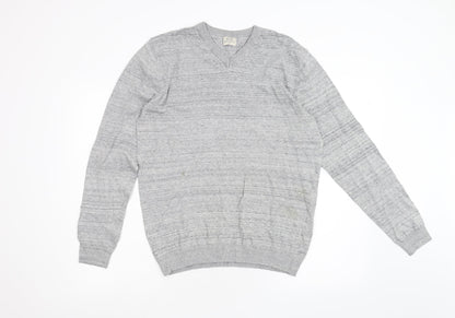 Matalan Mens Grey  Knit Pullover Jumper Size M