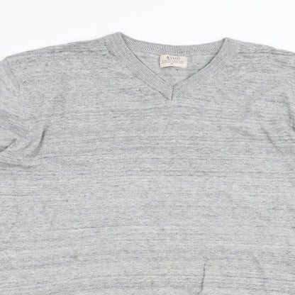 Matalan Mens Grey  Knit Pullover Jumper Size M