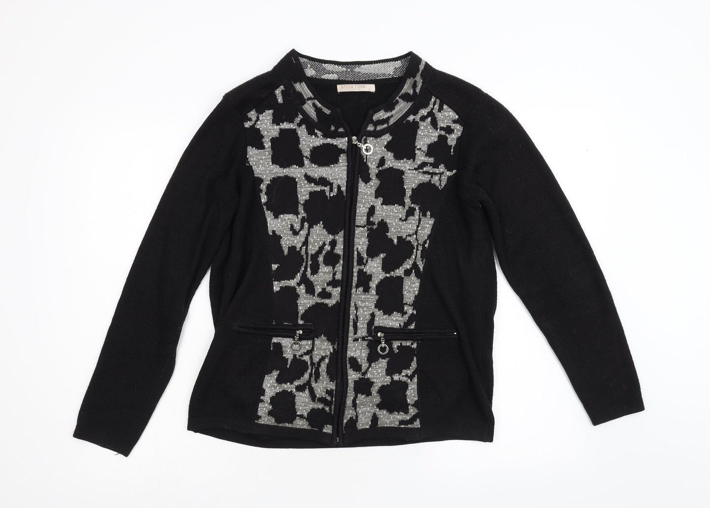 Womens UK Size S Anna Rose Black Cardigan Jumper