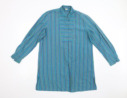 DW Shop Mens Green Striped   Button-Up Size 40