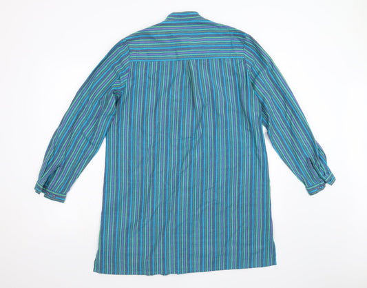 DW Shop Mens Green Striped   Button-Up Size 40