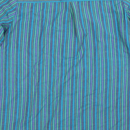 DW Shop Mens Green Striped   Button-Up Size 40