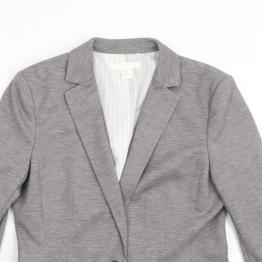 H&M Womens Grey   Jacket Suit Jacket Size 12