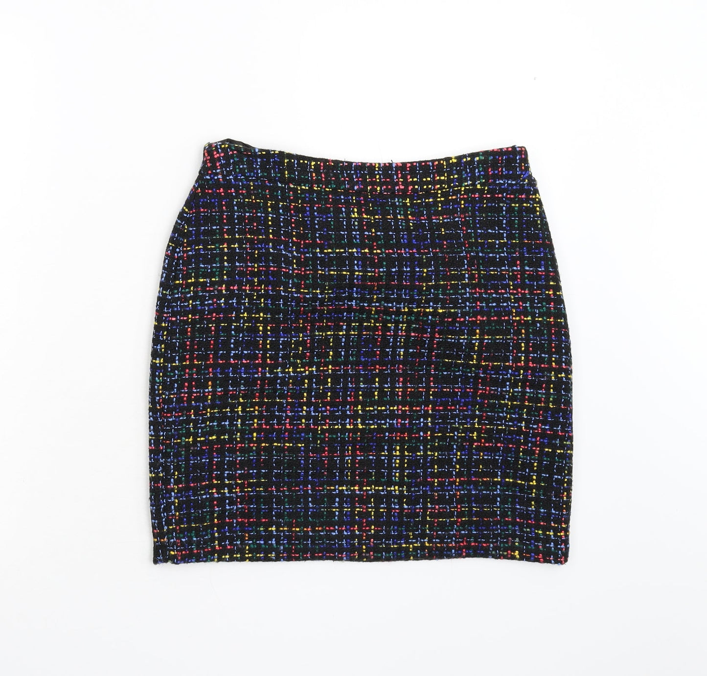 Papaya Womens Multicoloured Check  Mini Skirt Size 8