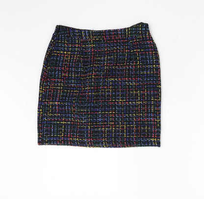 Papaya Womens Multicoloured Check  Mini Skirt Size 8