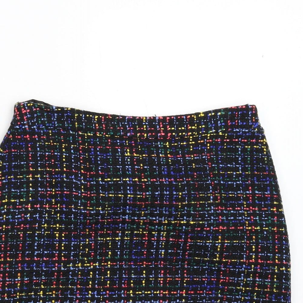 Papaya Womens Multicoloured Check  Mini Skirt Size 8