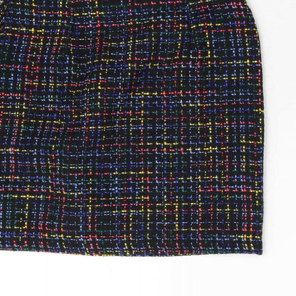 Papaya Womens Multicoloured Check  Mini Skirt Size 8
